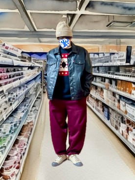 「Levi's（リーバイス）のアイテム」を使った、ホンマヨさん（メンズ・175cm）の冬コーディネート