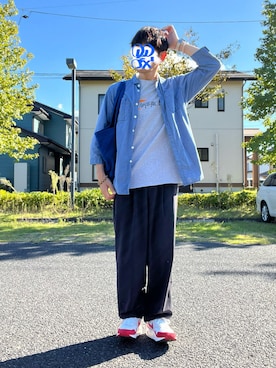 「黒パンツ」｜ホンマヨさん（メンズ・175cm）の秋コーディネート