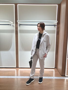 「コーディネート」｜「アイテム（ジャケット/アウター）」を使った、CHIEさん（レディース・161cm）の春コーディネート