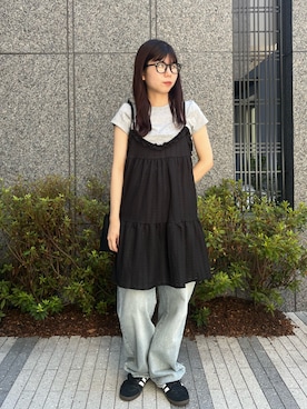 「nomnom（ノムノム）のアイテム」を使った、ユウさん（レディース・157cm）の夏コーディネート