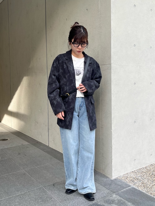 セール】【&g'aime】フラワープリントテーラードジャケット Floral