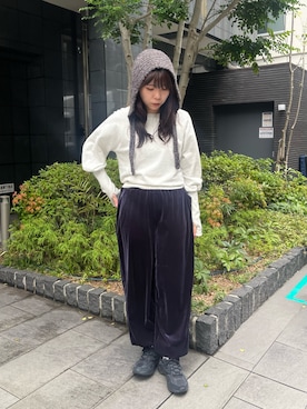 「アイテム（ニットキャップ/ビーニー）」を使った、ユウさん（レディース・157cm・20代）の秋コーディネート