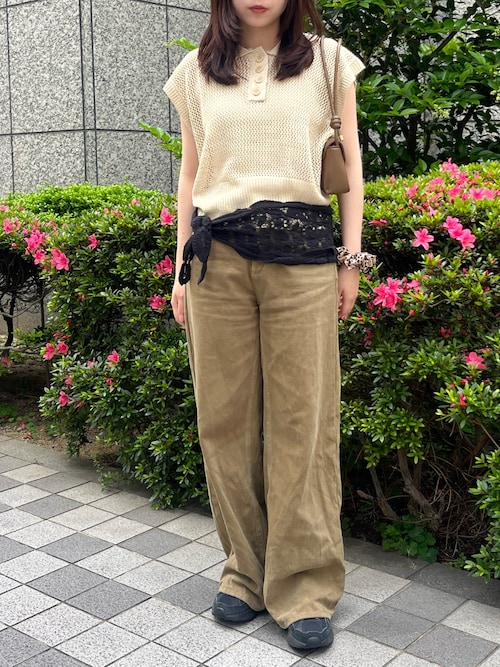 【cheriella】透かし編み半袖ニットプルオーバー OPENWORK SHORT SLEEVE KNIT PULLOVER