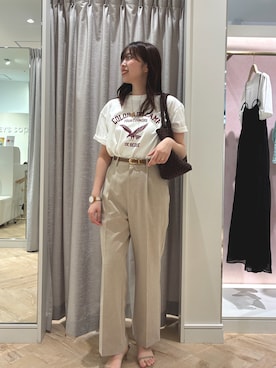 「Rie Miller（リエミラー）のアイテム」を使った、asano1019さん（レディース・162cm）の春コーディネート