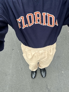 「niko and...（ニコアンド）のロゴプリントスウェットＴシャツ（Tシャツ/カットソー）」を使った、Renさん（メンズ・172cm）の夏コーディネート