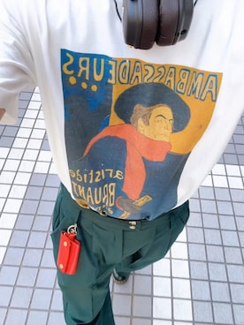 「EDIFICE（エディフィス）のアイテム（トップス）」を使った、Renさん（メンズ・172cm）の夏コーディネート