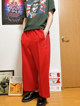 「アイテム（パンツ、レッド系）」を使った、Renさん（メンズ・172cm）の夏コーディネート