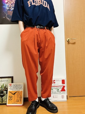 「niko and...（ニコアンド）のロゴプリントスウェットＴシャツ（Tシャツ/カットソー）」を使った、Renさん（メンズ・172cm）の夏コーディネート