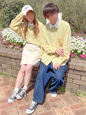 「pairpair」｜「アイテム（帽子）」を使った、PairPair_menさん（メンズ・170cm）の春コーディネート