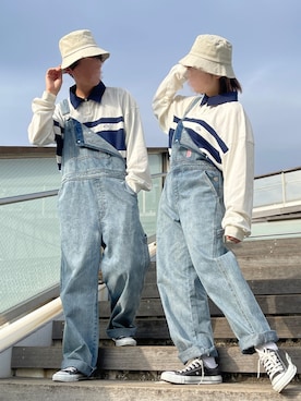 「pairpair」｜「アイテム（帽子）」を使った、PairPair_menさん（メンズ・170cm）の春コーディネート