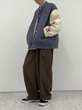 「pairpair」｜「アイテム（スタジャン）」を使った、PairPair_menさん（メンズ・168cm）の冬コーディネート