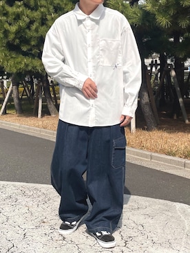 「PairPair（ペアペア）のアイテム（シャツ/ブラウス）」を使った、PairPair_menさん（メンズ・170cm）の春コーディネート