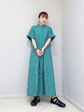 「KBF（ケイビーエフ）のアイテム（アクセサリー）」を使った、AKARIさん（レディース・159cm）の夏コーディネート