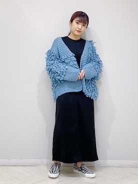 「秋先取りコーデ」｜「アイテム（スリッポン）」を使った、AKARIさん（レディース・159cm）の秋コーディネート
