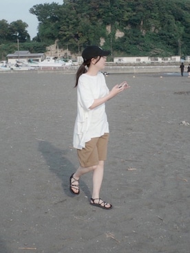 「アイテム（キャップ）」を使った、maruさん（レディース・156cm・30代）の夏コーディネート