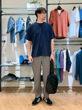 「アイテム（ボディバッグ/ウエストポーチ）」を使った、murakamiさん（メンズ・179cm）の夏コーディネート