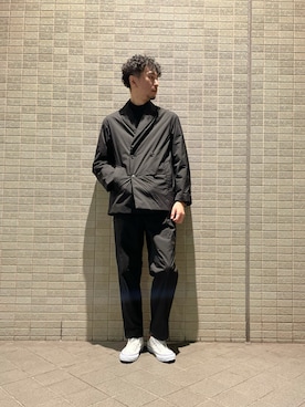 「ダブルジャケット」｜「アイテム（ブルゾン）」を使った、murakamiさん（メンズ・179cm）の秋コーディネート