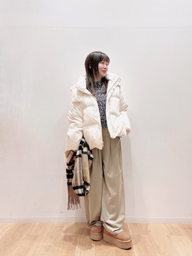 「URBAN RESEARCH（アーバンリサーチ）のアイテム（その他パンツ）」を使った、umechiさん（レディース・150cm）の冬コーディネート