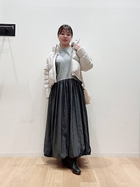「URBAN RESEARCH（アーバンリサーチ）のアイテム（ダウンジャケット/コート）」を使った、umechiさん（レディース・150cm）の冬コーディネート