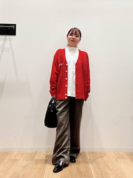 「URBAN RESEARCH DOORS（アーバンリサーチドアーズ）のピンタックフリルスタンドカラーブラウス（シャツ/ブラウス）」を使った、umechiさん（レディース・150cm）の秋コーディネート
