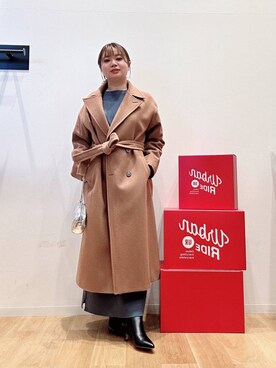 「アイテム（チェスターコート）」を使った、umechiさん（レディース・150cm）の秋コーディネート