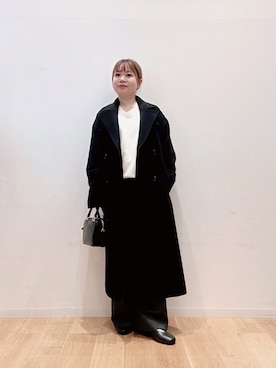 「URBAN RESEARCH（アーバンリサーチ）のCHRISTIAN VILLA　エナメルカーフレザーショルダーバッグ（ショルダーバッグ）」を使った、umechiさん（レディース・150cm）の秋コーディネート