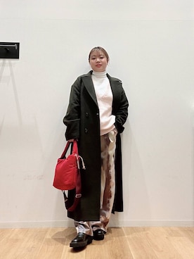 「アイテム（チェスターコート）」を使った、umechiさん（レディース・150cm）の冬コーディネート