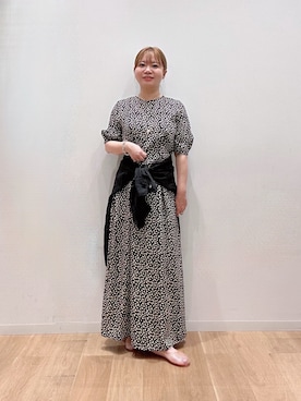 「URBAN RESEARCH（アーバンリサーチ）のPHILIPPE AUDIBERT　Gail necklace（ネックレス、シルバー系）」を使った、umechiさん（レディース・150cm）の夏コーディネート