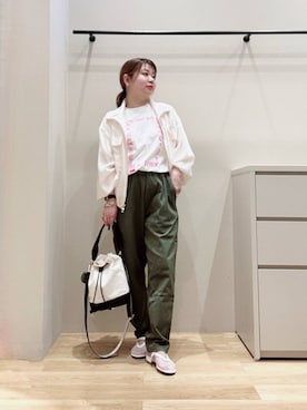「URBAN RESEARCH（アーバンリサーチ）のアイテム（ブルゾン）」を使った、umechizuさん（レディース・150cm）の春コーディネート
