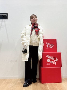 「URBAN RESEARCH（アーバンリサーチ）のアイテム（レッグウェア）」を使った、umechiさん（レディース・150cm）の冬コーディネート