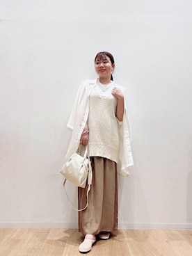 「アイテム（バレエシューズ）」を使った、umechizuさん（レディース・150cm）の夏コーディネート