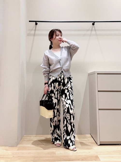 new basic　リネン混スポンディッシュニットカーディガン