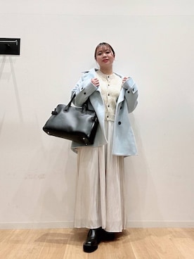 「アイテム（ピーコート）」を使った、umechiさん（レディース・150cm）の冬コーディネート