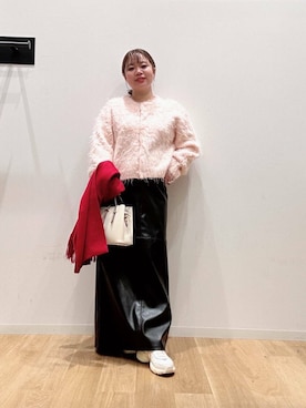 「アイテム（ストール/ショール）」を使った、umechiさん（レディース・150cm）の秋コーディネート