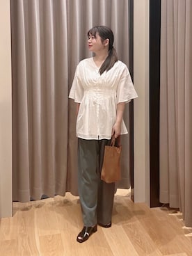 「RODE SKO（ロデスコ）のアイテム」を使った、umechiさん（レディース・150cm）の春コーディネート