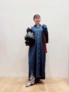 「URBAN RESEARCH DOORS（アーバンリサーチドアーズ）の『接触冷感/吸水速乾/イージーケア』フラワープリントドライタッチリラックスパンツ（その他パンツ）」を使った、umechiさん（レディース・150cm）の秋コーディネート