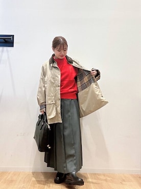 「Barbour（バブアー）の『別注』Barbour　BEDALE（その他アウター）」を使った、umechiさん（レディース・150cm）の秋コーディネート