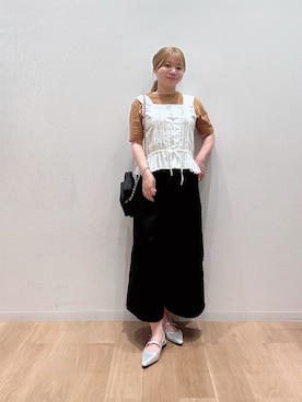 「URBAN RESEARCH（アーバンリサーチ）のTeya　WIDE VOLUME PANTS（その他パンツ、ブラック系）」を使った、umechiさん（レディース・150cm）の夏コーディネート
