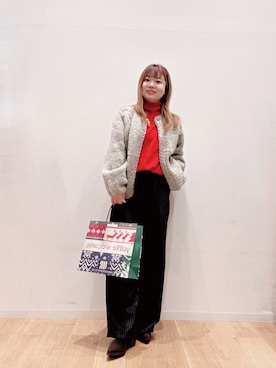 「アイテム（カーディガン/ボレロ）」を使った、umechiさん（レディース・150cm）の秋コーディネート