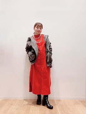 「アイテム（マウンテンパーカー）」を使った、umechiさん（レディース・150cm）の秋コーディネート