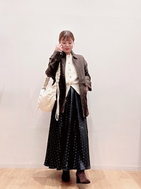 「アイテム（カバーオール）」を使った、umechiさん（レディース・150cm）の秋コーディネート