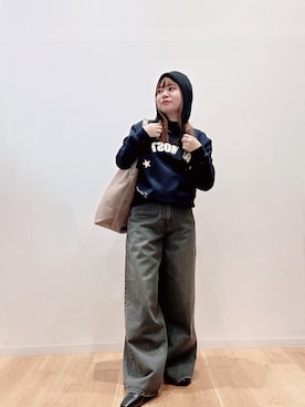 「アイテム（ローファー）」を使った、umechiさん（レディース・150cm）の秋コーディネート