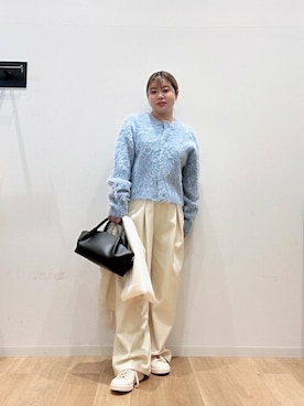 「URBAN RESEARCH（アーバンリサーチ）のアイテム（ストール/ショール）」を使った、umechiさん（レディース・150cm）の冬コーディネート