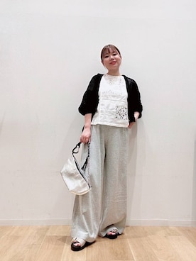 「アイテム（カーディガン/ボレロ）」を使った、umechizuさん（レディース・150cm）の夏コーディネート