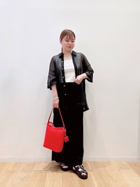 「アイテム（タンクトップ）」を使った、umechizuさん（レディース・150cm）の夏コーディネート