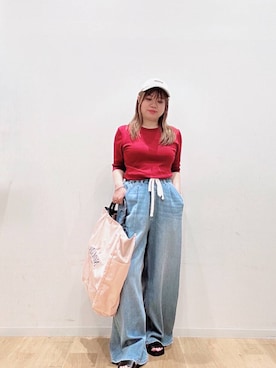 「URBANRESEARCH」｜「アイテム（パンツ）」を使った、umechizuさん（レディース・150cm）の夏コーディネート