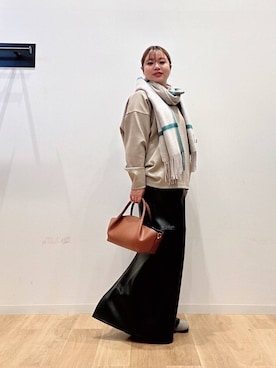 「アイテム（マフラー）」を使った、umechiさん（レディース・150cm）の秋コーディネート