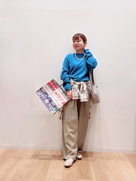 「アイテム（バッグ）」を使った、umechiさん（レディース・150cm）の秋コーディネート