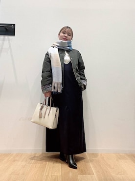 「アイテム（その他アウター、ブラウン系）」を使った、umechiさん（レディース・150cm）の秋コーディネート