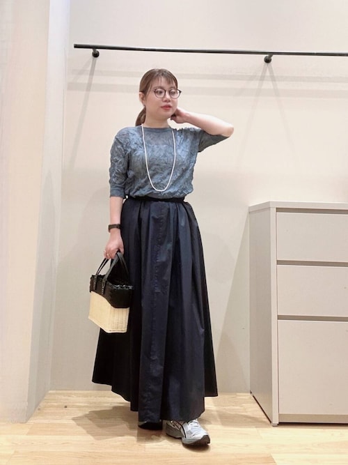 【ほぼ新品】リネン混ダメージ加工サマーニット セール】new basic リネン混ワッシャーハーフスリーブニット
